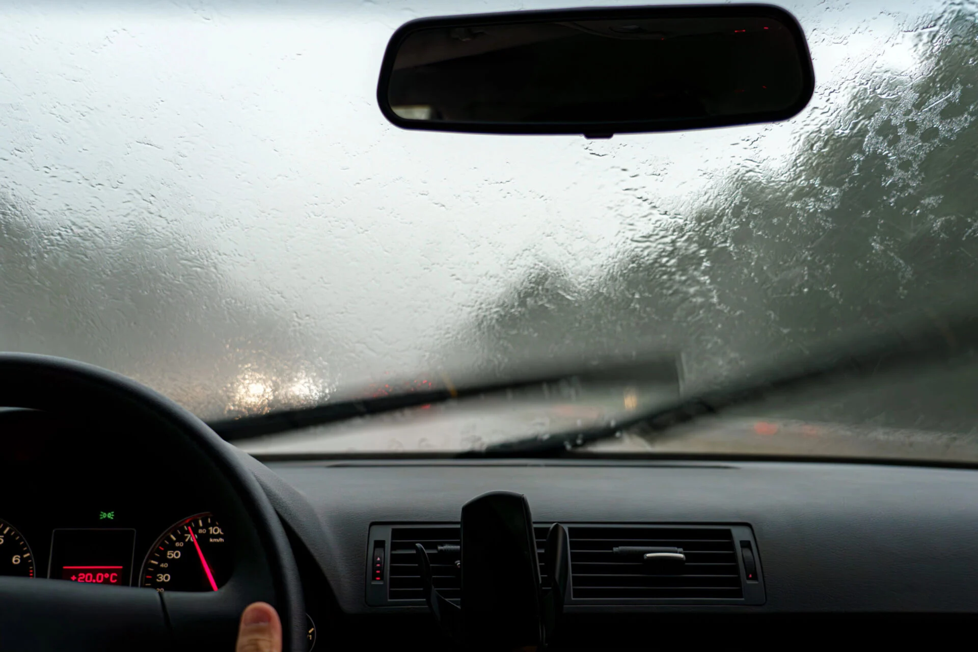 Does the DMV conduct driving tests in the rain?