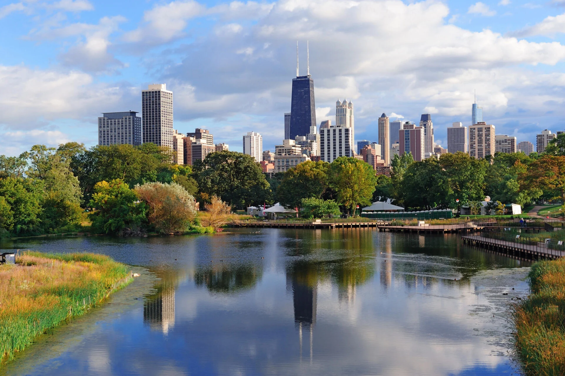 Water view of downtown Chicago, IL